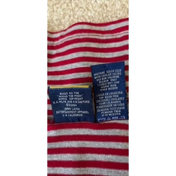 Vintage Disney "Pooh Woman" Top Red Striped Eeyore Graphic Blue 18/20W - Picture 5 of 6